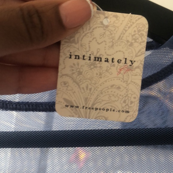 Intimately free people x REVOLVE  last layer long sleeve sheer top in FJORD XS - Picture 7 of 8